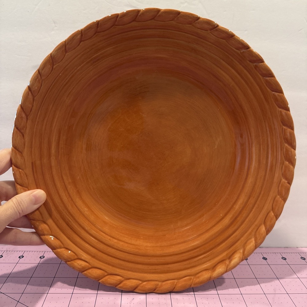 Artimino Tuscan Countryside‎ 11" Handcrafted Rustic Dinner Plate - TERRACOTTA